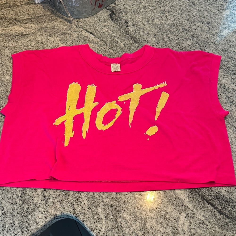 Vintage Hot Pink Crop Top